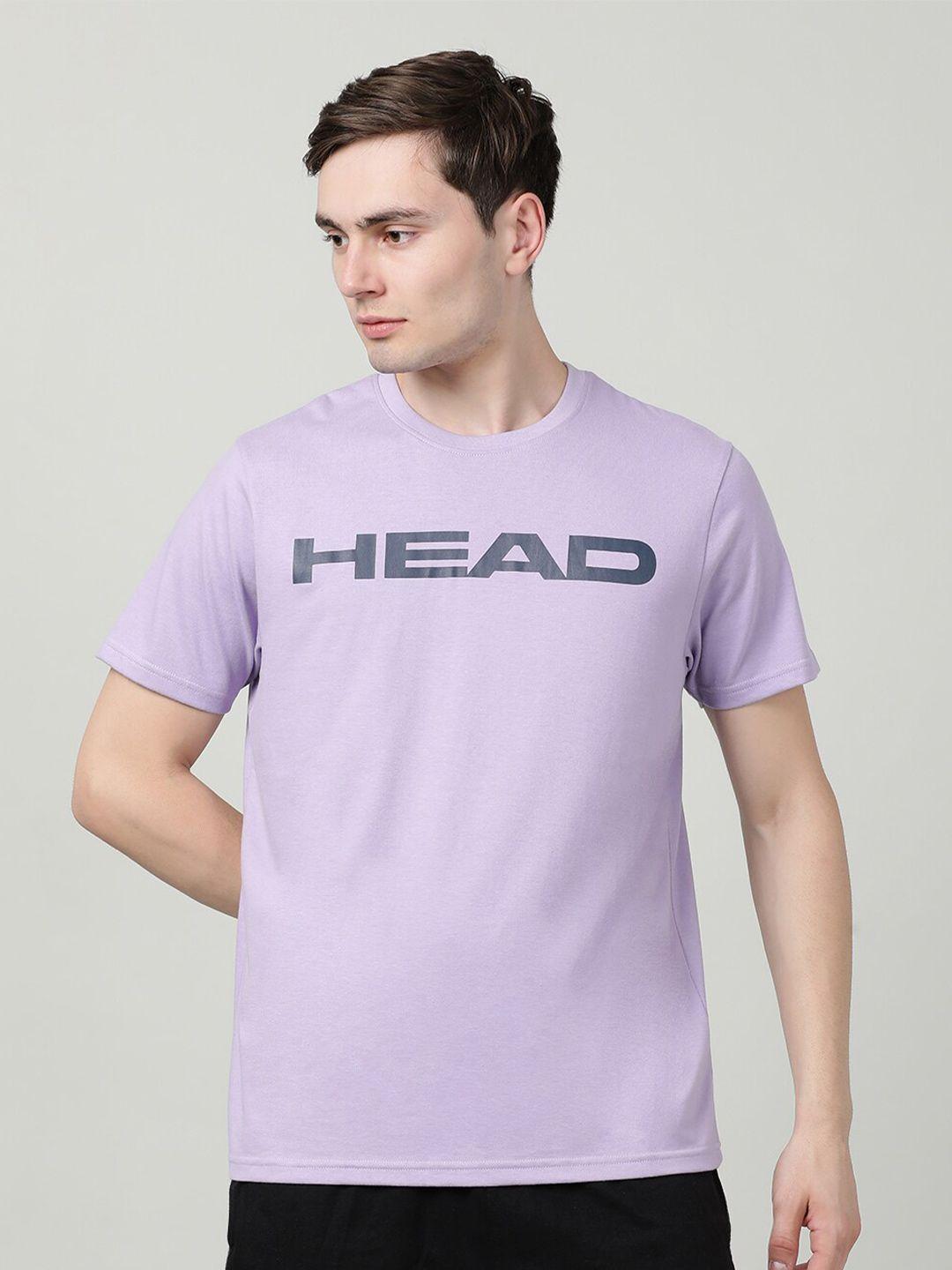head typography printed cotton t-shirt