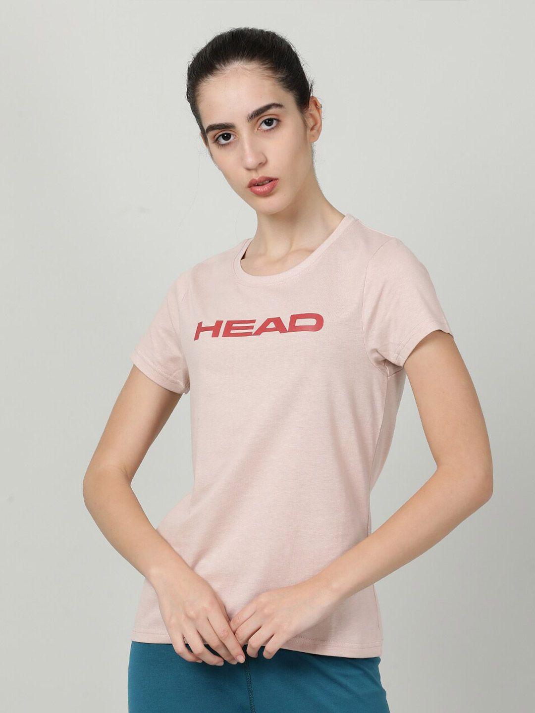 head women cotton typography printed t-shirt