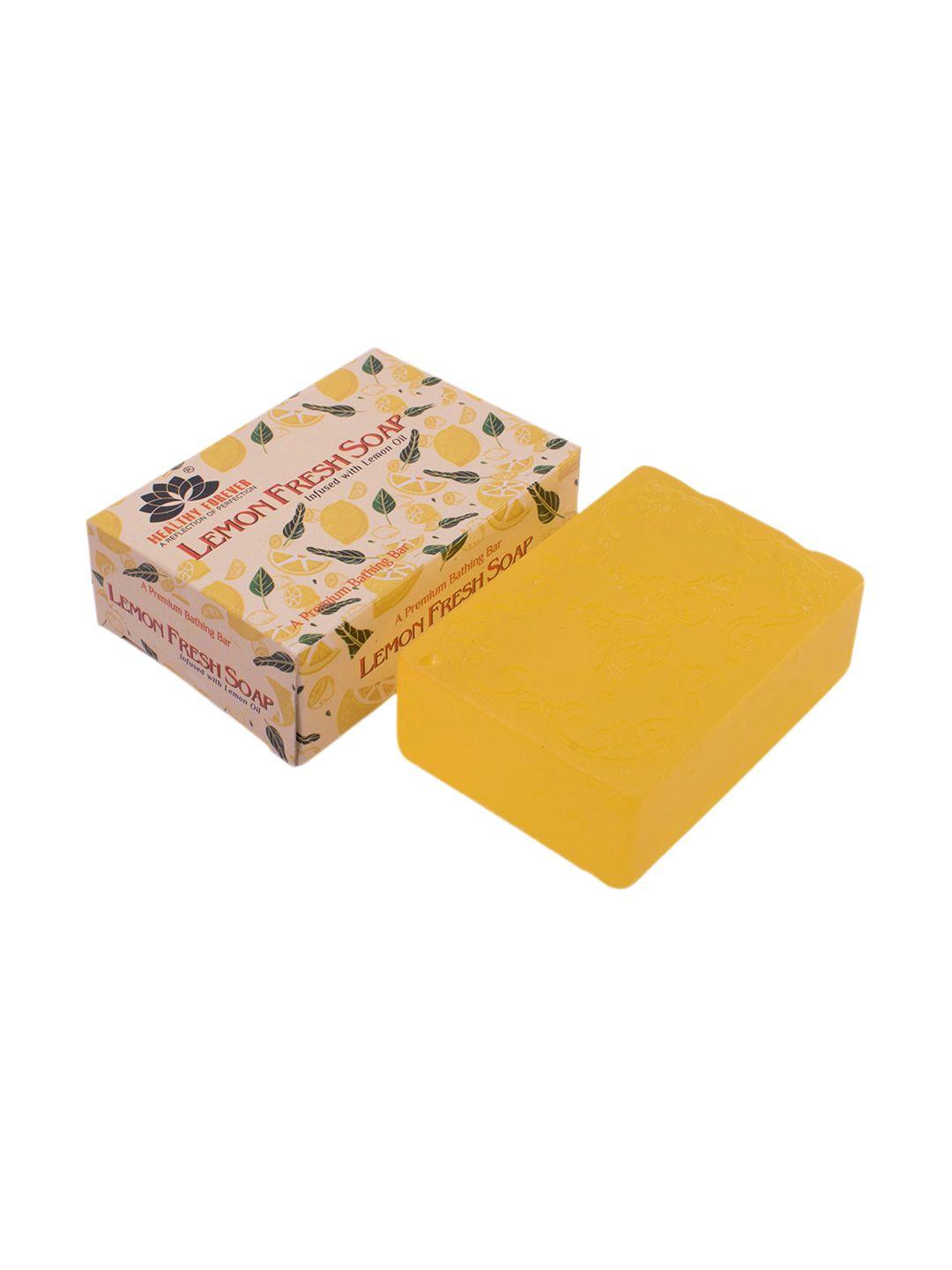 healthy forever lemon fresh soap with lemon oil - 120g