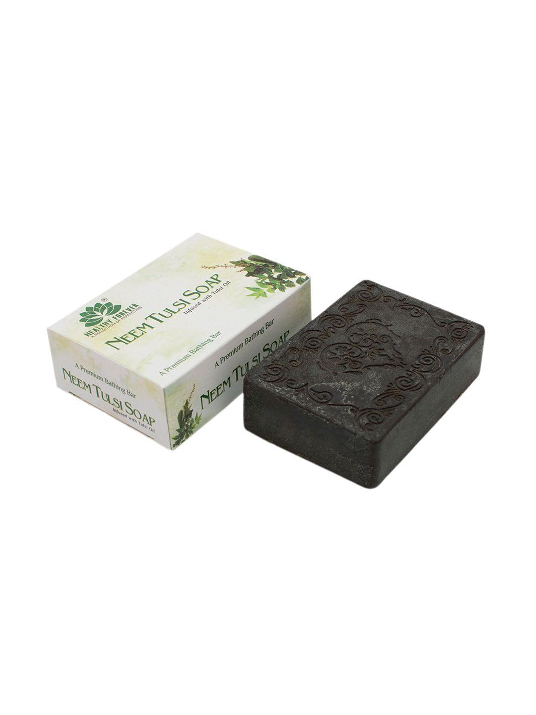 healthy forever neem tulsi soap for acne & dark spots - 120g