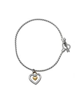 heart & arrow pattern bracelet