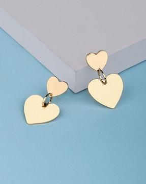heart dangler earrings