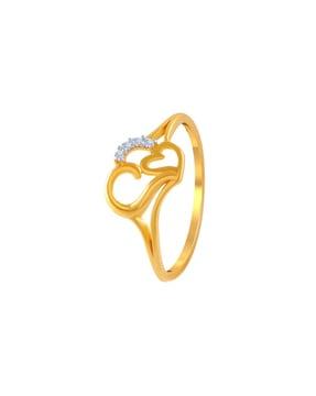 heart-design yellow gold ring