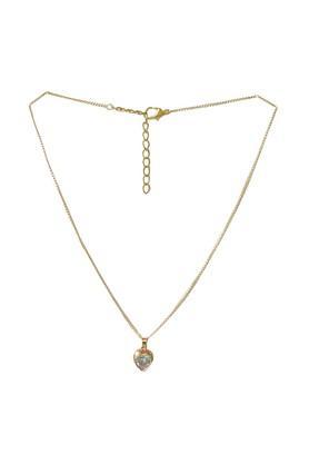 heart diamante mini pendant gold-toned dainty necklace