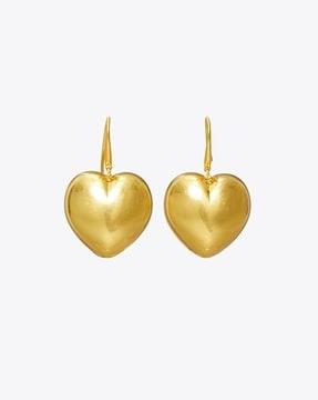 heart locket drop earrings