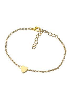 heart pendant gold-toned bracelet