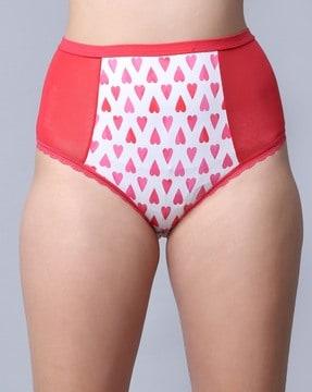 heart print hipster panties