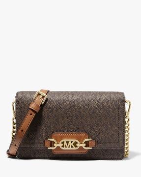 heather extra-small logo print crossbody bag