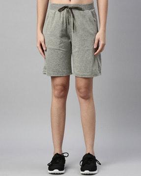 heatherd shorts with drawstring waist