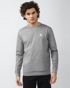 heathered crew-neck sweatshirt