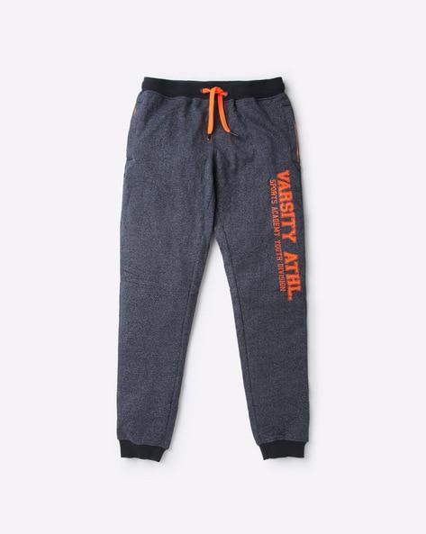 heathered joggers with placement print