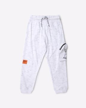 heathered joggers with side pocket