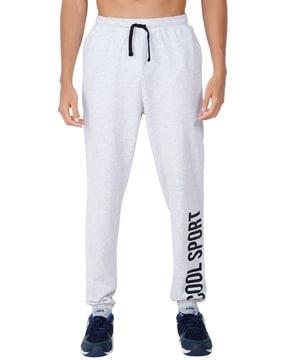 heathered mid-rise joggers