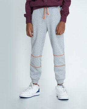 heathered mid-rise joggers