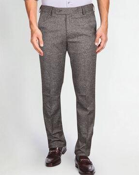 heathered relaxed fit trousers