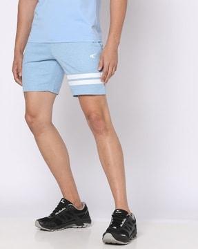 heathered shorts with drawstring waist