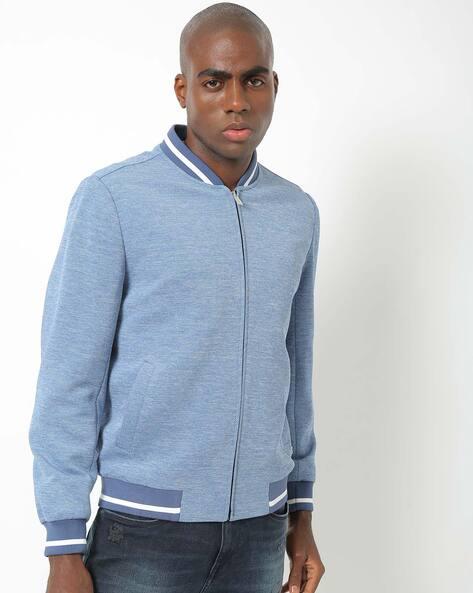 heathered slim fit jacket with insert pockets