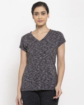 heathered  v-neck t-shirt