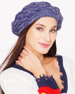 heathered beret cap