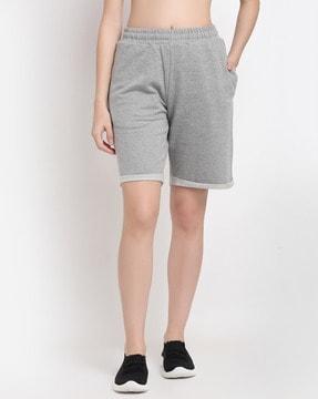 heathered city shorts with insert pockets