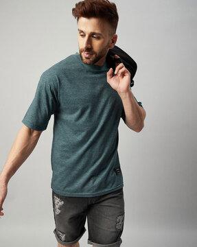 heathered crew- neck t-shirt