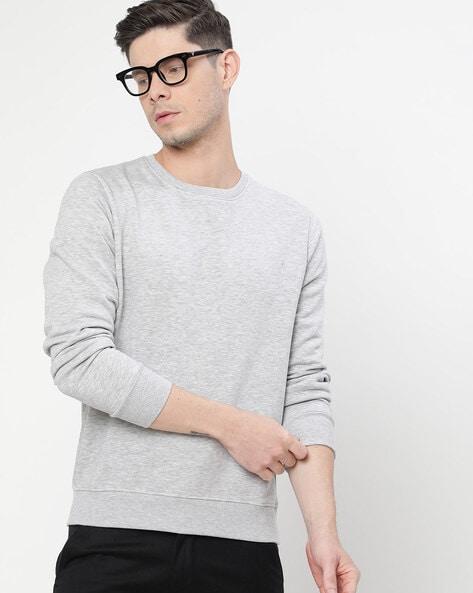 heathered crew-neck sweatshirt