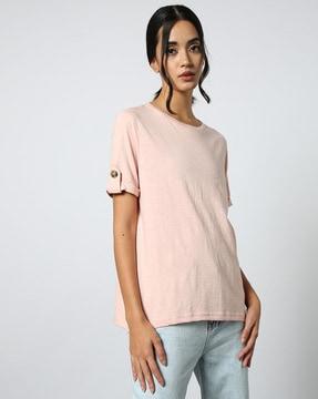 heathered crew-neck t-shirt