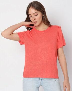 heathered crew-neck t-shirt