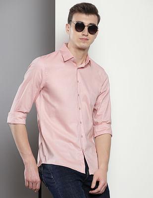 heathered dobby slim shirt