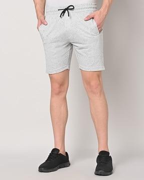 heathered elasticated waist shorts