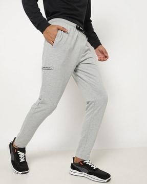 heathered fitted track pants