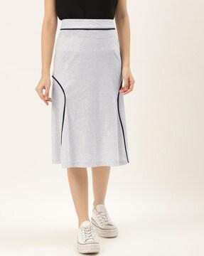 heathered flared skirt