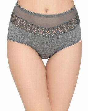 heathered high-rise hipster panties