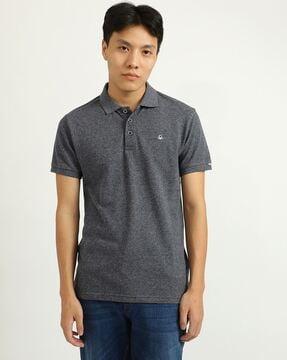 heathered jaspe polo t-shirt