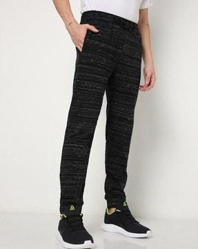 heathered jogger pants with buckle adjustable waist
