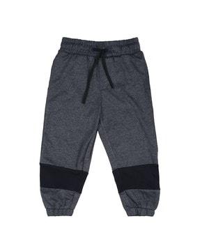 heathered joggers with brand print