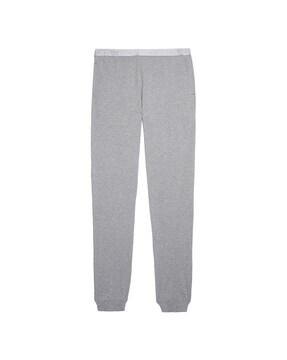 heathered joggers with elasticated waist