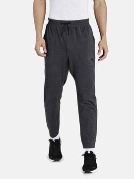 heathered joggers with logo print