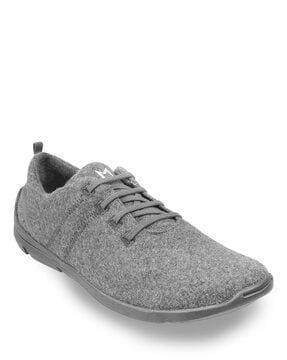 heathered lace-up casual shoes