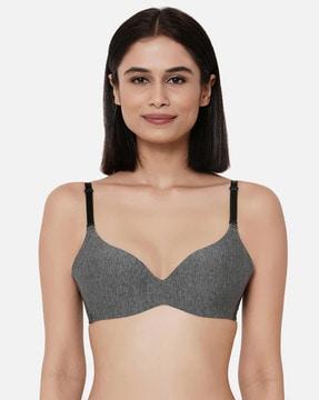 heathered lightly-padded bra