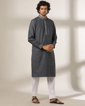 heathered logo kurta