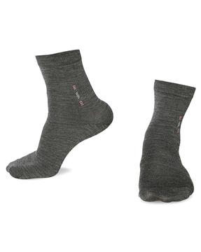 heathered mid-calf length socks