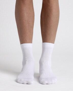 heathered mid-calf length socks