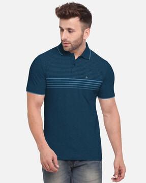 heathered polo t-shirt with short sleeves