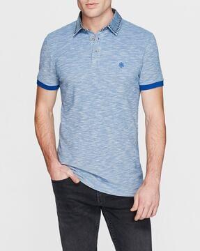 heathered polo t-shirt