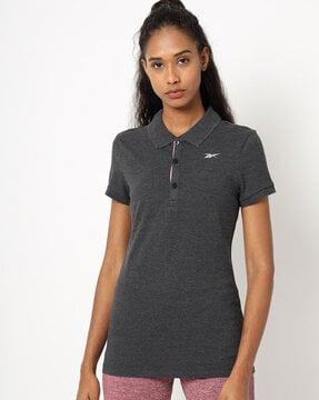 heathered polo t-shirt