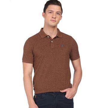 heathered polo t-shirt