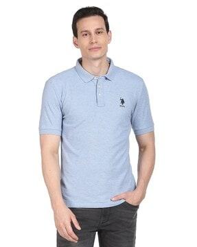 heathered polo t-shirt