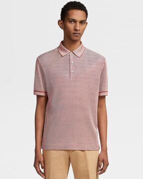 heathered polo t-shirt