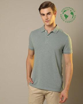 heathered polo t-shirt